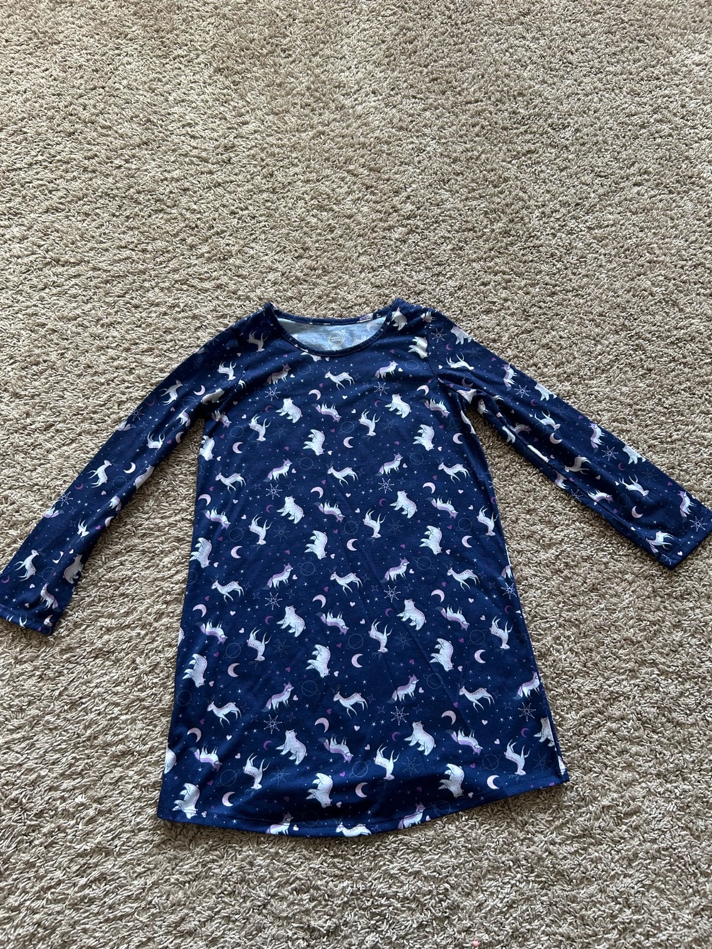 wonder nation Navy Unicorn & Moon Long-Sleeve Tee